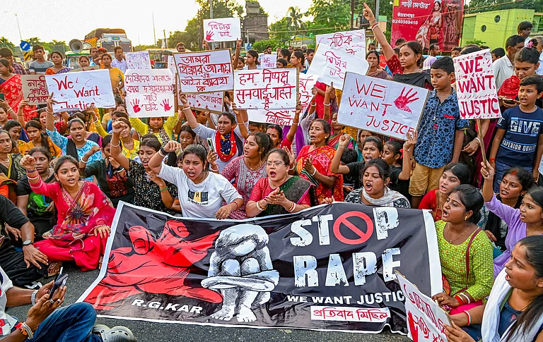 Protests against the rape and murder of a trainee doctor in Kolkata | - PTI